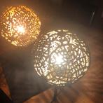 . Metalen bol lampen 2 stuks, Huis en Inrichting, Lampen | Plafondlampen, Ophalen, Zo goed als nieuw, Metaal, Art deco