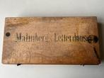 Vintage Malmberg Houten Letterdoos, Antiek en Kunst, Ophalen of Verzenden