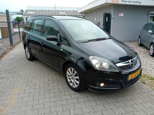 Opel Zafira 1.6 16V Euro4 2007 Zwart 7 PERS! IJSKOUDE AIRCO!, Auto's, Opel, Bedrijf, Zafira, ABS, Airbags, Airconditioning, Alarm