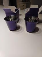 2 x Nespresso Limited Edition Pixie espresso kopjes paars, Overige materialen, Nieuw, Ophalen of Verzenden, Overige stijlen