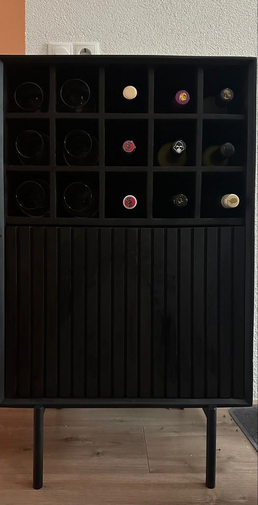 Stijlvolle wijnkast / drankenkast, Huis en Inrichting, Kasten | Wandmeubels, Zo goed als nieuw, Minder dan 100 cm, Minder dan 150 cm