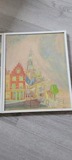 Twee ingelijste schilderijen, Antiek en Kunst, Ophalen of Verzenden