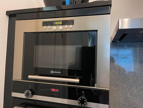 Bauknecht Inbouw Magnetron, Witgoed en Apparatuur, Magnetrons, Gebruikt, Inbouw, Magnetron, 45 tot 60 cm, Grill, Draaiplateau