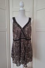 Paprika zwarte chiffon print blouse top, maat 3 (XL), Zwart, Maat 46/48 (XL) of groter, Ophalen of Verzenden, Gedragen