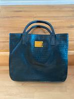 Zwarte Laimbock Handtas leren, Sieraden, Tassen en Uiterlijk, Tassen | Damestassen, Ophalen, Gebruikt, Zwart, Handtas