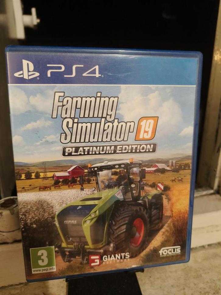 Farming Simulator 19 Platinum Edition PS4, Spelcomputers en Games, Games | Sony PlayStation 4, Zo goed als nieuw, Simulatie, 1 speler