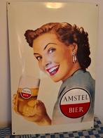 Emaille bord, Ophalen of Verzenden, Zo goed als nieuw, Reclamebord, Plaat of Schild, Amstel