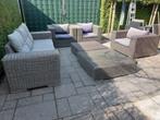 Grote loungeset met kussens bezorging is mogelijk, Tuin en Terras, Tuinsets en Loungesets, Ophalen, Gebruikt, 6 zitplaatsen, Bank