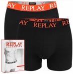 Partij zwart/rode Replay 2-pack boxershorts, NHP International, Sales@nhp-international.com, Zwart, Lange voren 21A