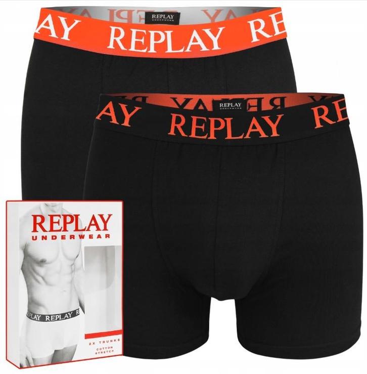 Partij zwart/rode Replay 2-pack boxershorts, Kleding | Heren, Ondergoed, Boxer, Zwart, Ophalen of Verzenden