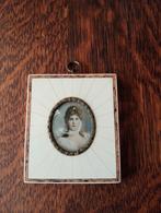 Miniatuur schilderijtje Elpenbeen, Antiek en Kunst, Ophalen of Verzenden