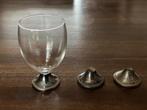 Glas op zilver voetje, Ophalen of Verzenden, Gebruikt, Overige typen
