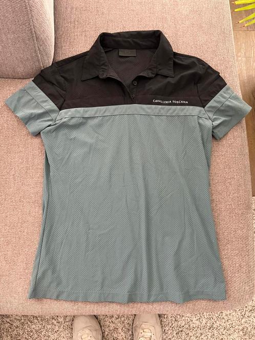Cavalleria Toscana shirt maat M groen met zwart, Dieren en Toebehoren, Paardrijkleding, Zo goed als nieuw, Bovenkleding, Dressuur