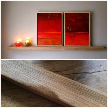 Zwevende wandplank - decoratief schap eiken 119 cm #17C beschikbaar voor biedingen
