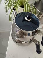 Turkse RVS Theepot met Glasdeksel-Groot, Ophalen of Verzenden, Zo goed als nieuw