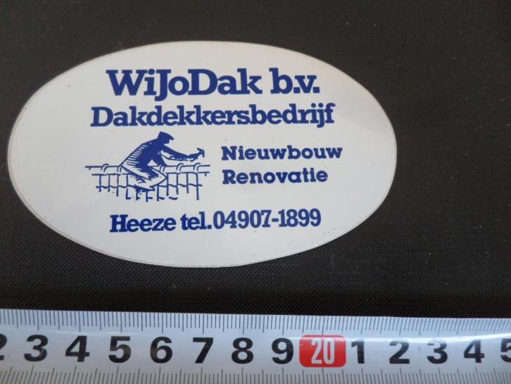 sticker heeze wijodak bv dakdekkersbedrijf, Verzamelen, Stickers, Zo goed als nieuw, Bedrijf of Vereniging, Ophalen