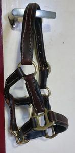 MHS Leren halster luxury bruin goud, Ophalen of Verzenden, Nieuw, Overige soorten