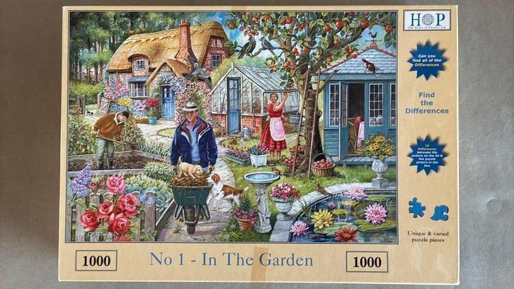 Puzzel In the Garden, Hobby en Vrije tijd, Denksport en Puzzels, Zo goed als nieuw, 500 t/m 1500 stukjes, Ophalen of Verzenden