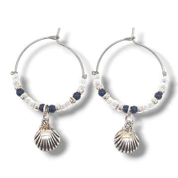 Luclo Arts Zilveren Creolen met Schelp - Summer 2025 #40 beschikbaar voor biedingen