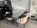 Luxe Eettafel (180 x 90 cm) + Op Maat Gemaakt Glazen Blad, Ophalen, Vierkant, 50 tot 100 cm, Vijf personen of meer