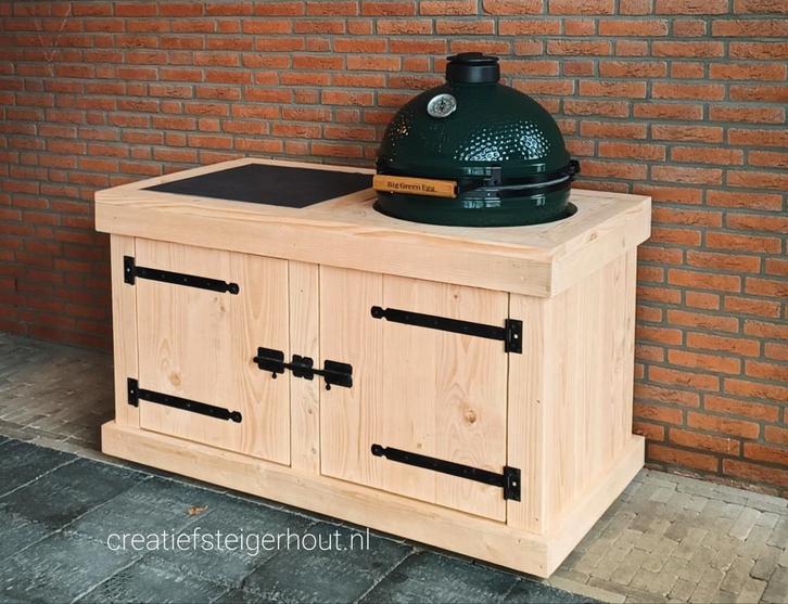 Verrijdbare buitenkeuken kast douglas kamado grill mancave, Tuin en Terras, Buitenkeukens, Nieuw, Houtskool, Ophalen of Verzenden