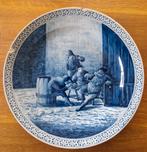Zeldzame grote Tichelaar Makkum bord met tafereel Van Ostade, Antiek en Kunst, Ophalen of Verzenden