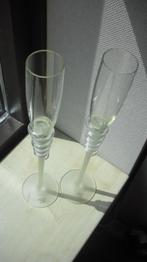 2 kristal glas flûte, Antiek en Kunst, Antiek | Glas en Kristal, Ophalen of Verzenden