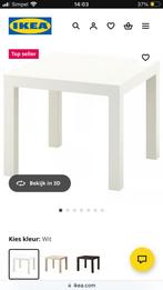 Twee IKEA Lack Salontafels Hoogglans Wit, Huis en Inrichting, Tafels | Salontafels, Ophalen, Kunststof, Gebruikt, Vierkant