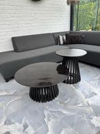 Set salontafel, Huis en Inrichting, Tafels | Salontafels, Ophalen, Gebruikt, 50 tot 100 cm, Rond