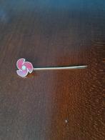 Vintage Rode Bloem Speld, Ophalen of Verzenden, Rood, Overige materialen