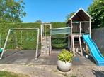 Speelhuisje met glijbaan en schommel, Kinderen en Baby's, Speelgoed | Buiten | Speeltoestellen, Ophalen, Gebruikt, Schommel