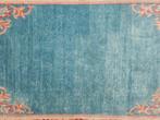 Handmade oriental wool Nepal carpet turquoise 171x240cm, Persian Nepal oriental modern contemporary hype, 150 tot 200 cm, 200 cm of meer