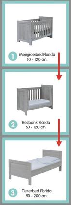 kinder meegroei bed bedbank Florida, Ophalen, 70 tot 85 cm, Zo goed als nieuw, Lattenbodem
