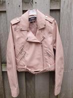 Bikerjack Pull & Bear zalmroze maat S, Kleding | Dames, Maat 38/40 (M), Ophalen of Verzenden, Zo goed als nieuw, Jasje