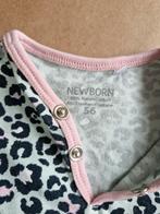 Blauw roze panter jurkje Maat 56, Newborn, Meisje, Jurkje of Rokje, Onbekend
