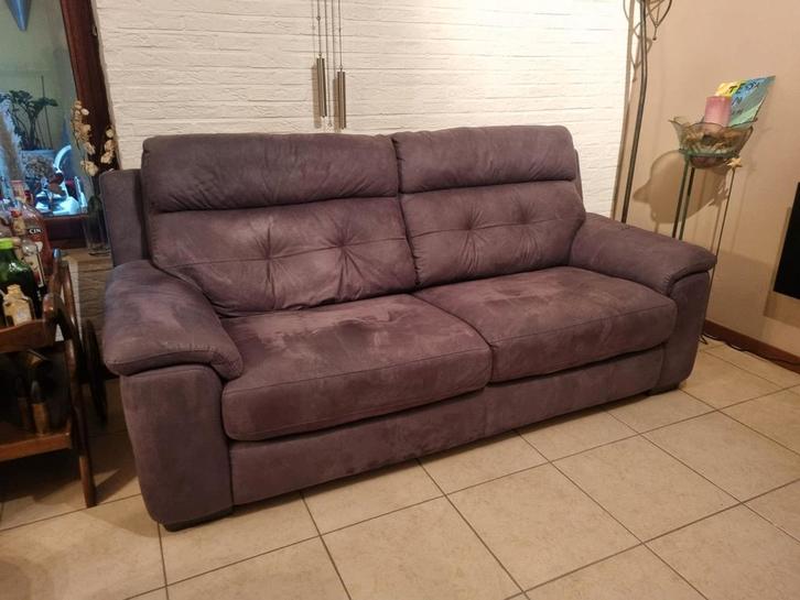 2 zits stoffen bank, Huis en Inrichting, Banken | Bankstellen, Gebruikt, Tweepersoons, 200 tot 250 cm, 75 tot 100 cm, Stof, Ophalen