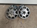 Mercedes set chrome 8 Gaats Velgen 7.5 x16 inch ET 35, Ophalen, Velg(en), 16 inch, Personenwagen