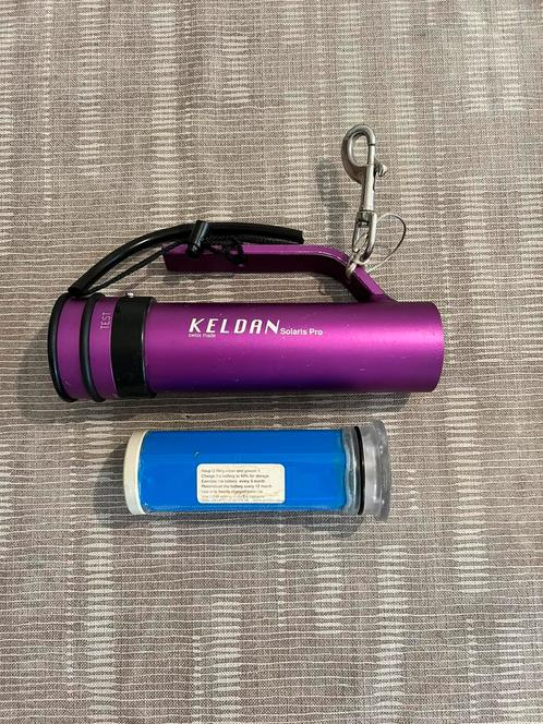 Keldan Solaris Pro duiklamp LET OP! Batterij kapot!, Watersport en Boten, Duiken, Gebruikt, Duiklamp, Ophalen of Verzenden