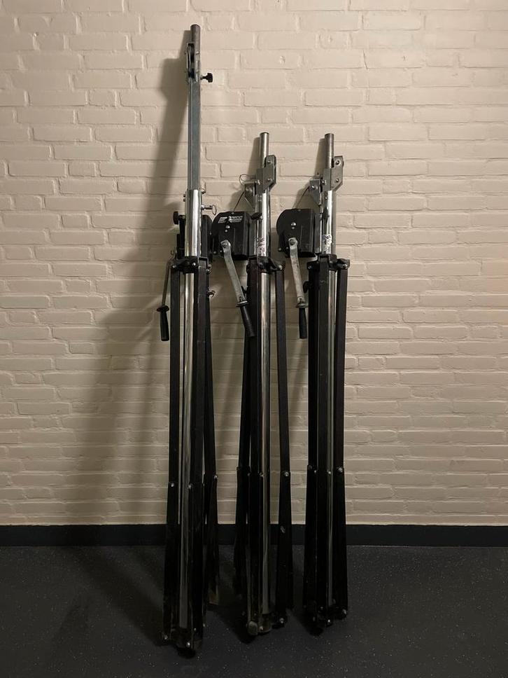 3x LightmaXX Wind-up Statieven - 85kg / 4m, Muziek en Instrumenten, Licht en Laser, Gebruikt, Licht, Ophalen