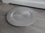 Onderbord/Kaarsplateau Zilverkleurig 33 CM >Snelle Verzendin, Overige materialen, Overige typen, Nieuw, Ophalen of Verzenden