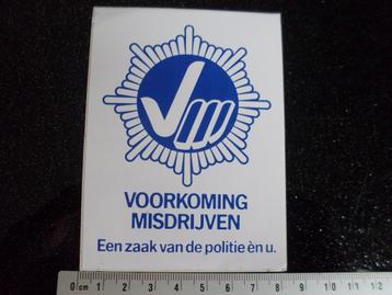 sticker voorkoming misdrijven zaak politie en U logo wit beschikbaar voor biedingen