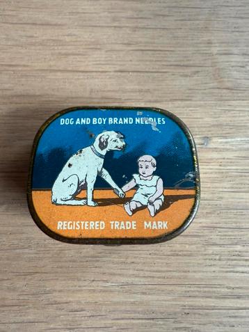 Dog and Boy grammofoonnaalden – vintage blik met naalden beschikbaar voor biedingen