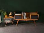 Uniek omgebouwd muziekmeubel – radio & platenspeler kast, Audio, Tv en Foto, Luidsprekers, Ophalen, Refurbished, 60 tot 120 watt