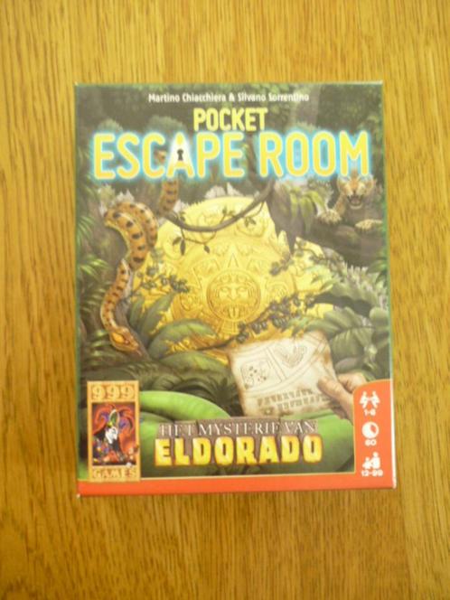 Pocket escape room Het Mysterie van Eldorado, Hobby en Vrije tijd, Gezelschapsspellen | Kaartspellen, Zo goed als nieuw, Ophalen of Verzenden