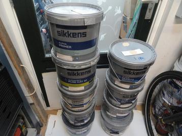 PARTIJ SIKKENS LATEX MUURVERF EN PRIMER GEBRUIKT beschikbaar voor biedingen
