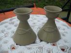 2x groene kandelaar in 1 koop - Ichtus vis religie, Ophalen, Overige materialen, Zo goed als nieuw, Groen
