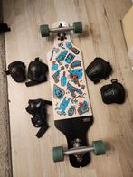 Oxelo longboard met knie en elbow pad, Ophalen of Verzenden, Zo goed als nieuw, Overige typen, Longboard