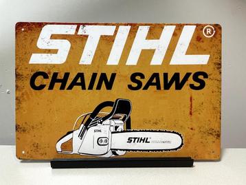 Stihl chain saws metalen reclamebord (Old Look) beschikbaar voor biedingen