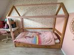 Bed huisje hout, Ophalen, 85 tot 100 cm, Zo goed als nieuw, Matras