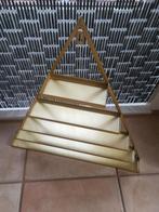 Goudkleurige driehoek wandrek / wandplank, Ophalen, Nieuw